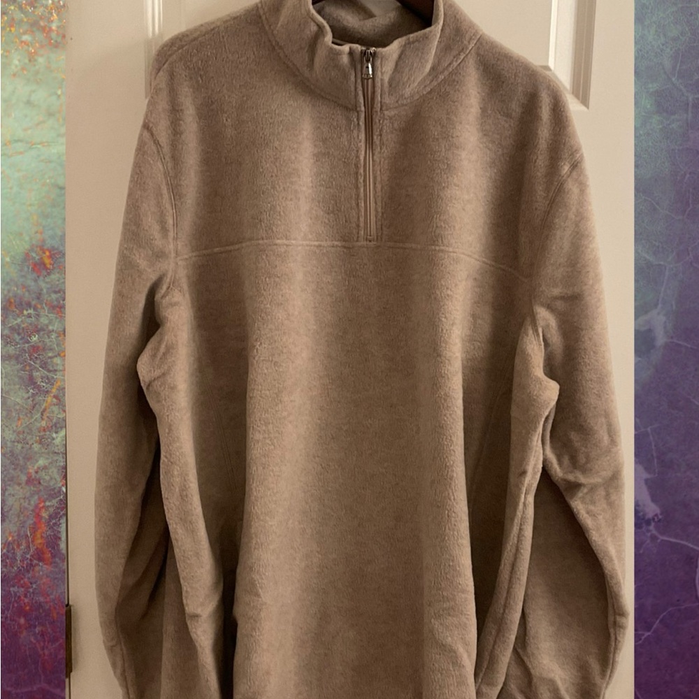 Croft & Barrow Extra Soft Arctic Fleece - NWT - Size 3XB - Medium Hawk Heather